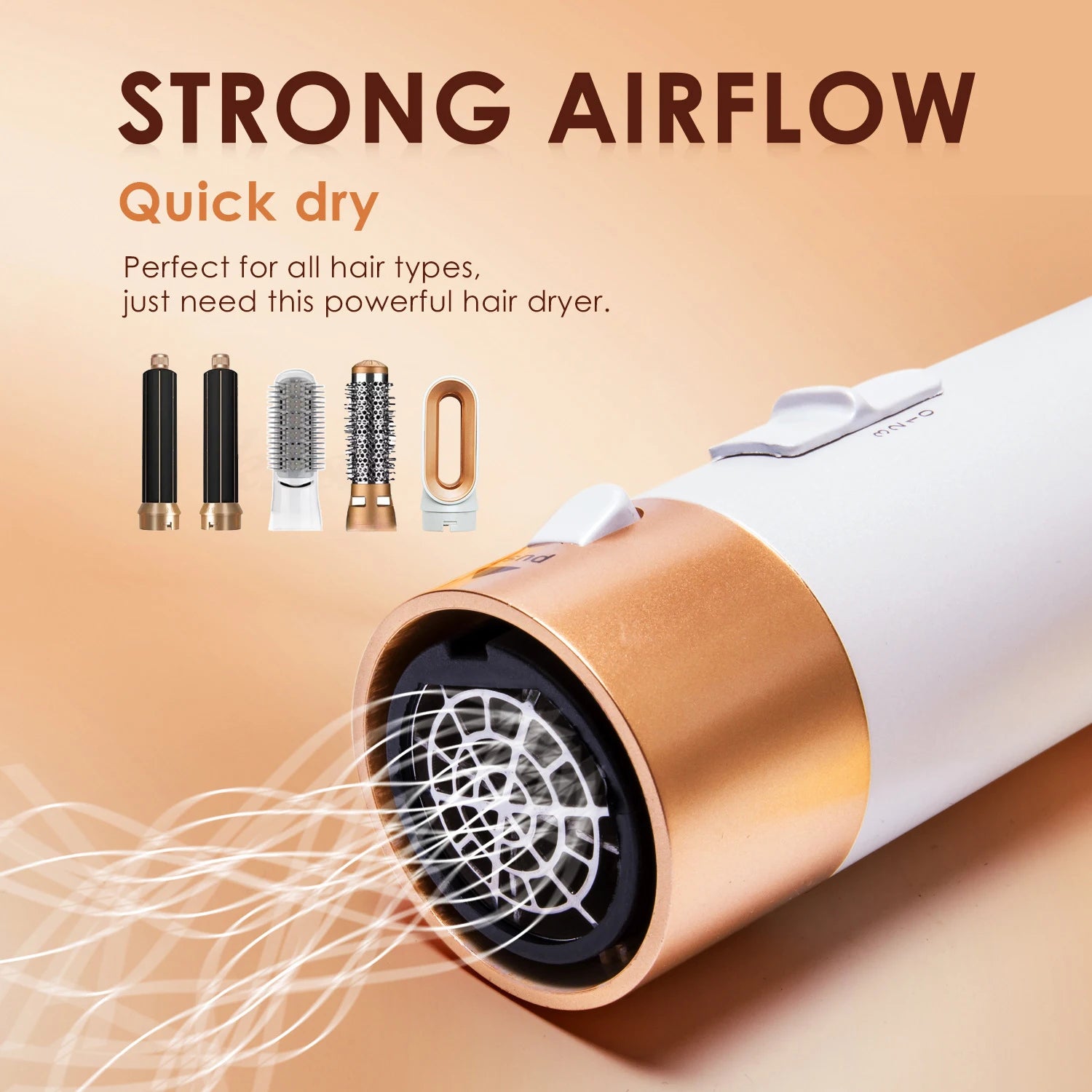 5-In-1 Hair Dryer Air Wrap Hair Straightener Hot Air Comb Barber Multifunctional Professional Hair Styling Tool Festival Gift