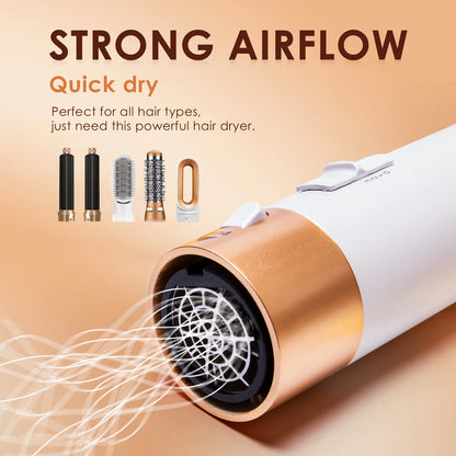 5-In-1 Hair Dryer Air Wrap Hair Straightener Hot Air Comb Barber Multifunctional Professional Hair Styling Tool Festival Gift