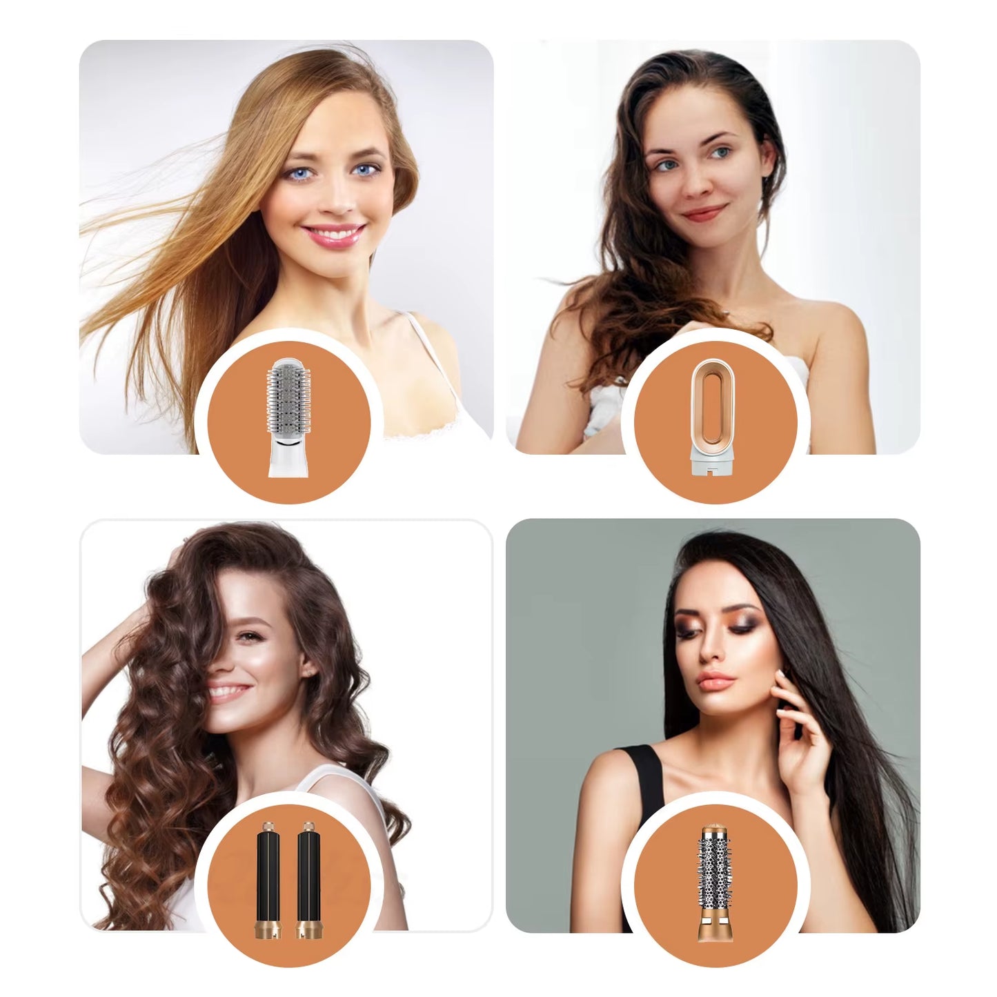 5-In-1 Hair Dryer Air Wrap Hair Straightener Hot Air Comb Barber Multifunctional Professional Hair Styling Tool Festival Gift